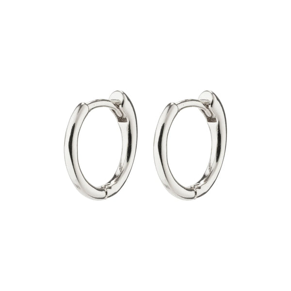 Eanna Small Silver Plated Huggie Hoops