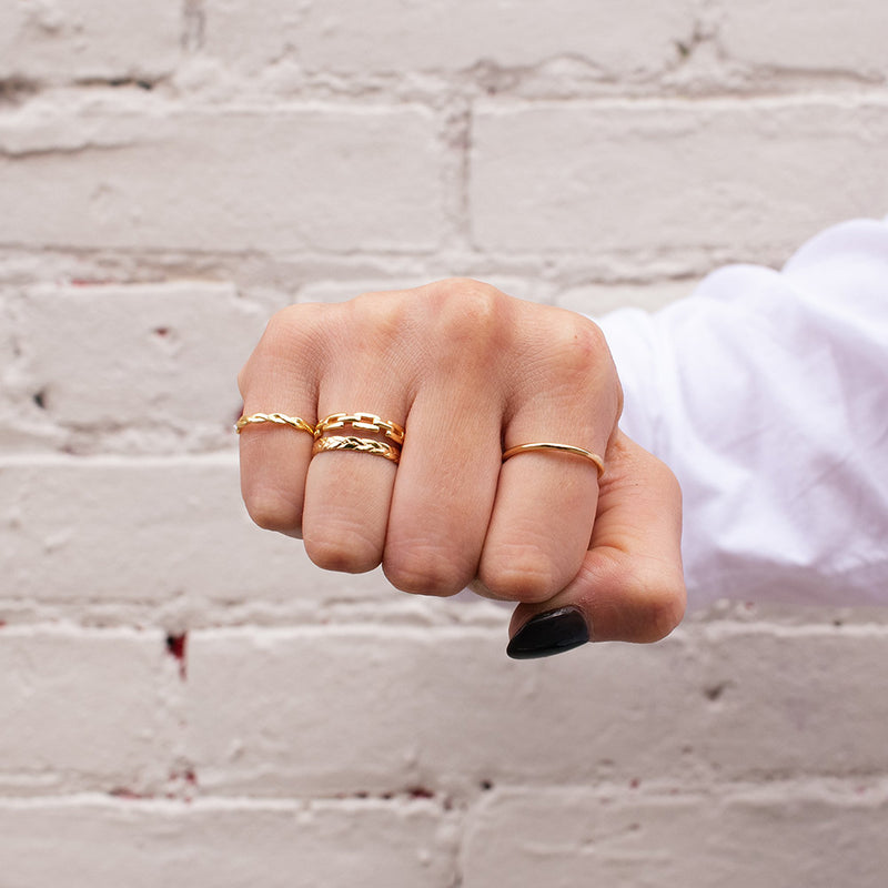 Plain Stackable Gold Plated Ring